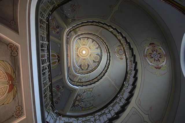 stairs, spiral staircase, architecture, decoration, ornaments, building, pictures, beautiful, museum, artistic, riga, latvia, art. Museum itinerary building explained as a dependency problem