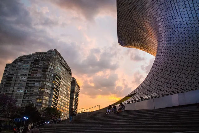 soumaya museum, mexico, architecture, nature, sunset. Finding Contacts at Independent Museums